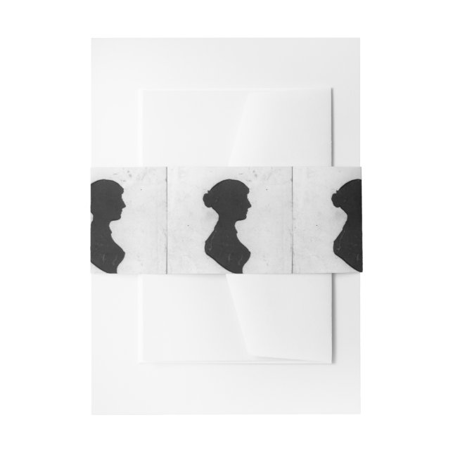 Jane Austen silhouette  Einladungsbanderole (Vorderseite Beispiel)