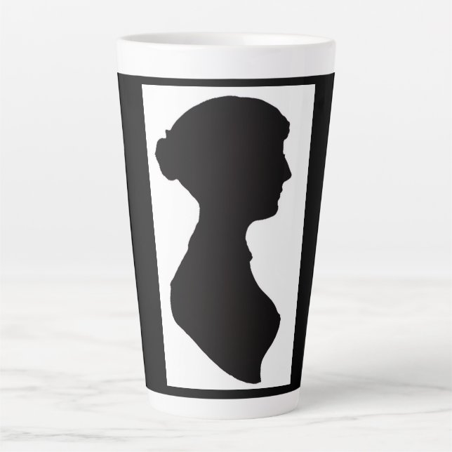 Jane Austen Silhouette Milchtasse (Vorderseite)