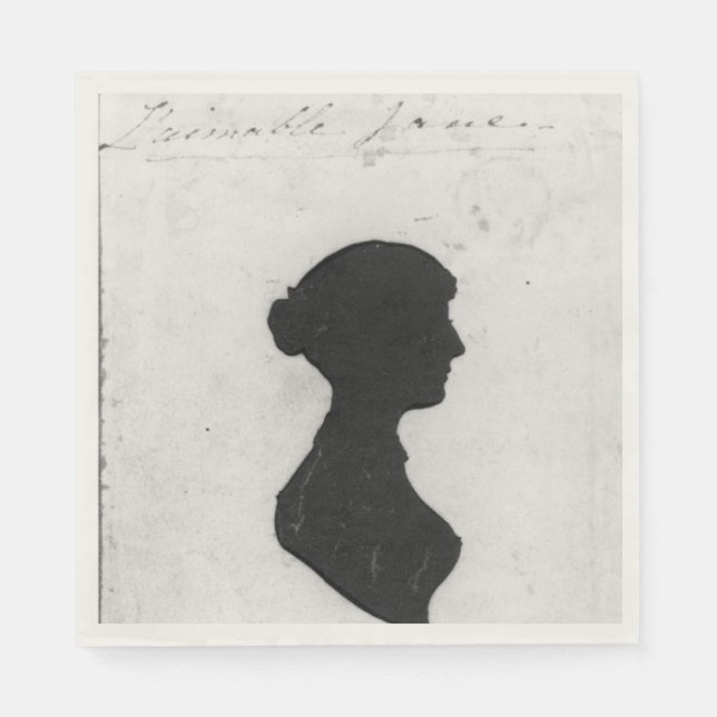 Jane Austen Silhouette Napkins Serviette (Vorderseite)