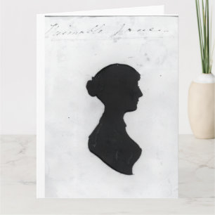 Jane-Austen-Silhouette & Porträt Karte
