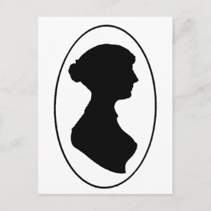 Jane Austen-Silhouette Postkarte