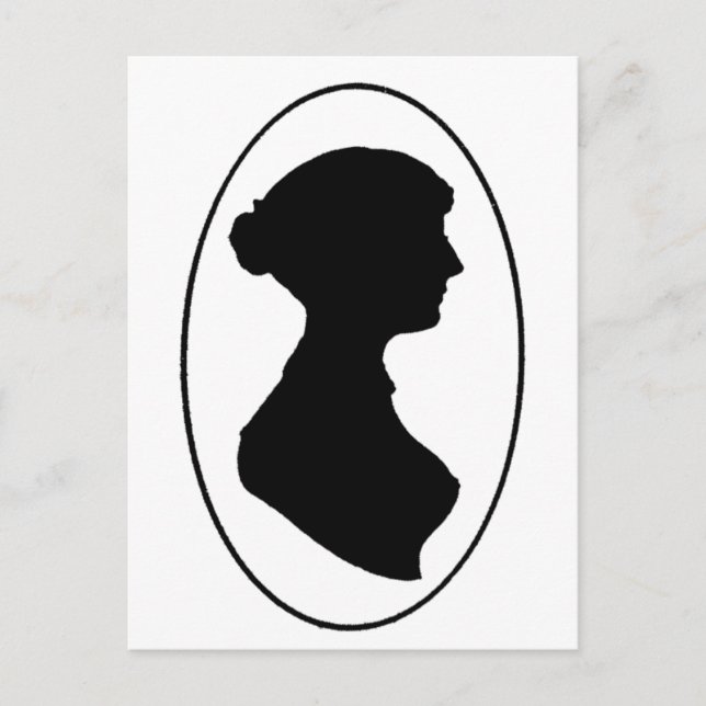 Jane Austen-Silhouette Postkarte (Vorderseite)