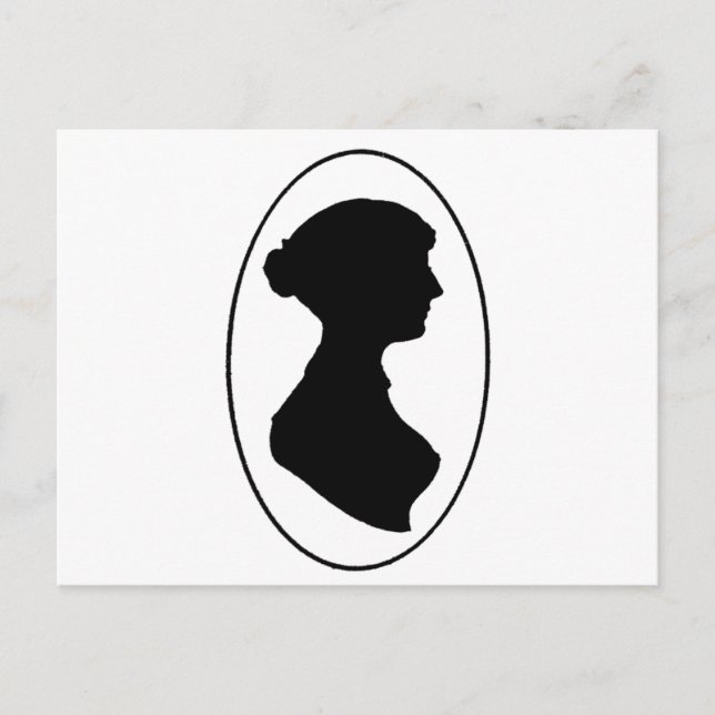 Jane Austen-Silhouette Postkarte (Vorderseite)