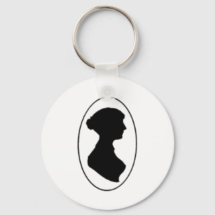 Jane Austen-Silhouette Schlüsselanhänger