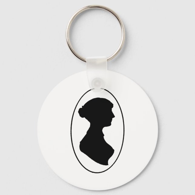 Jane Austen-Silhouette Schlüsselanhänger (Vorderseite)
