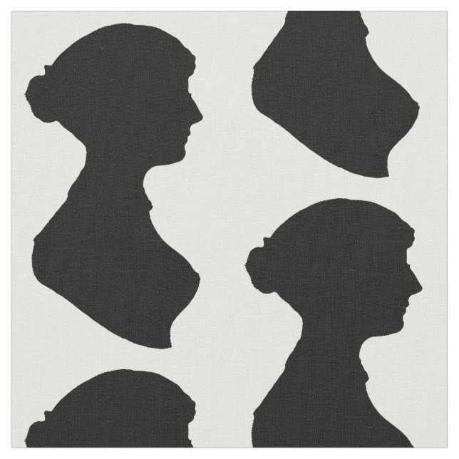 Jane Austen silhouette Stoff (Nahaufnahme)