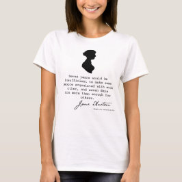 Jane Austen Silhouette und Buchquote T-Shirt