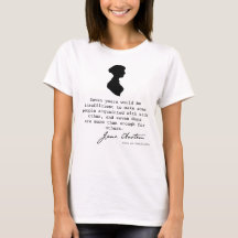 Jane-Austen-Silhouette und Buchzitat,