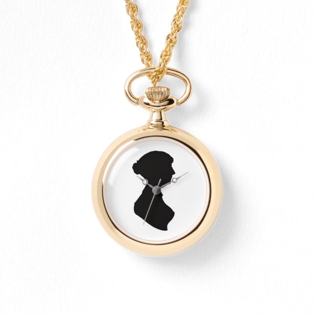 Jane Austen Slihouette  Watch Armbanduhr (Vorderseite)