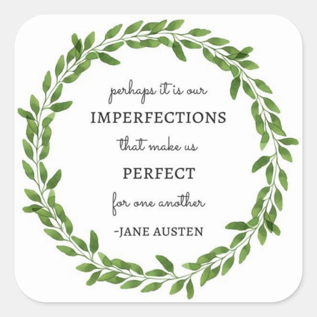 Jane Austen Sticker Set (Vorderseite)