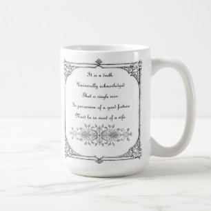 Jane Austen-Stolz und Vorurteil-Inspiration Tasse
