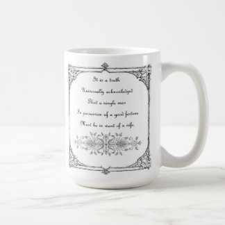 Jane Austen-Stolz und Vorurteil-Inspiration Tasse