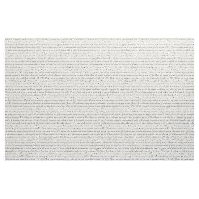Jane Austen Text Schwarz auf antikes weißes Stoff (Fat Quarter (45,7 x 55,9 cm))