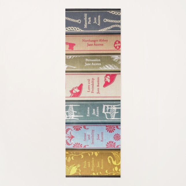 Jane Austen und ihre Bücher Yogamatte (Vorderseite)
