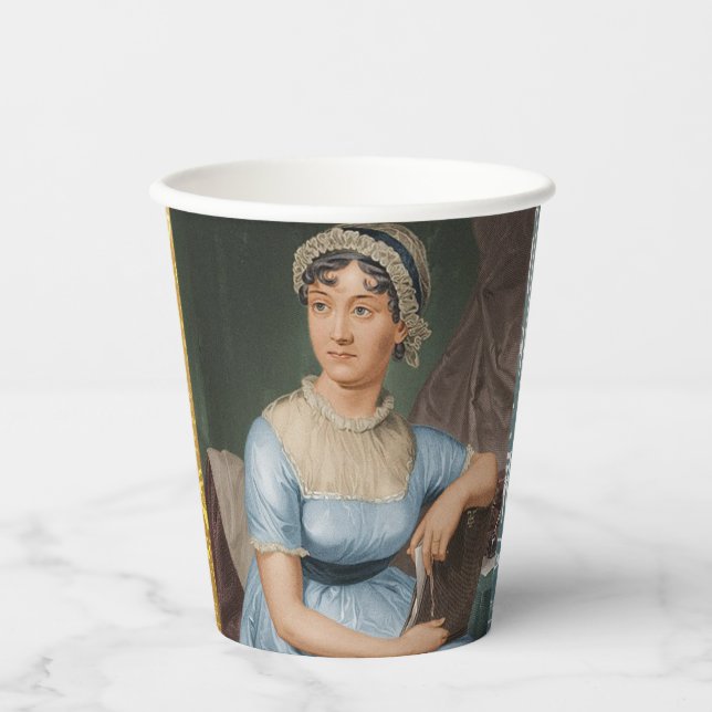 Jane Austen und ihre Romane Paper Cups Pappbecher (Vorderseite)
