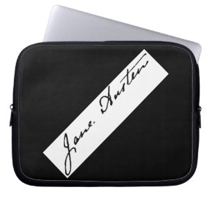 Jane Austen-Unterzeichnung Laptopschutzhülle