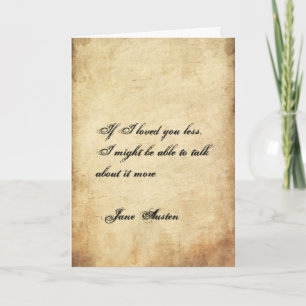 Jane Austen-Valentinstag-Karte BESONDERS Feiertagskarte