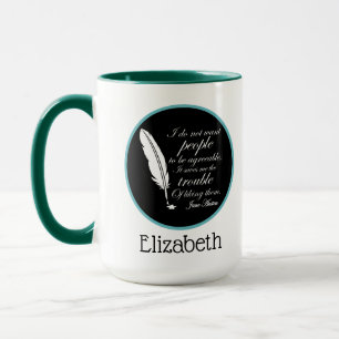 Jane Austen vereinbart Zitat Tasse