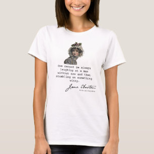 Jane Austen Vintage Modeplatte und Buchquote T-Shirt