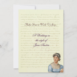 Jane Austen Wedding Celebration Quotes Einladung