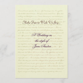 Jane Austen Wedding Celebration Quotes Einladung