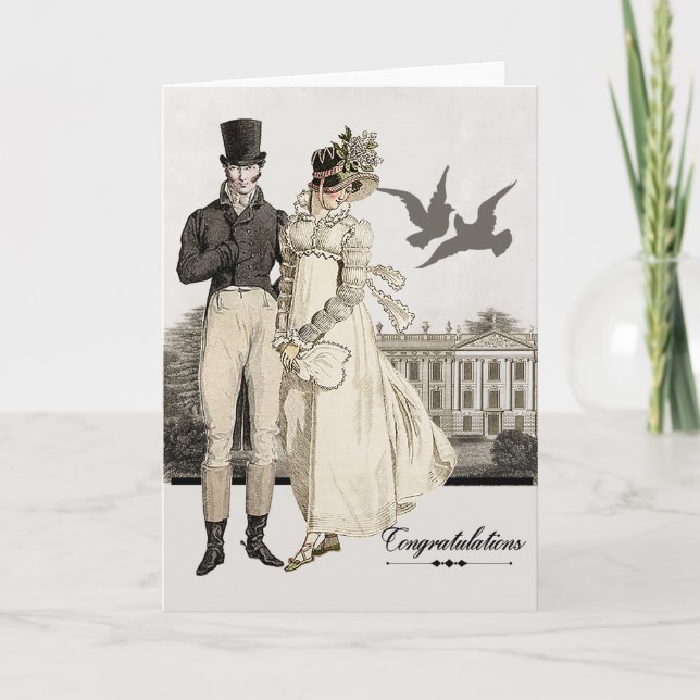 Jane Austen Wedding Karte (Vorderseite)