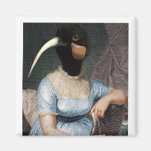 Jane Austen with bird head