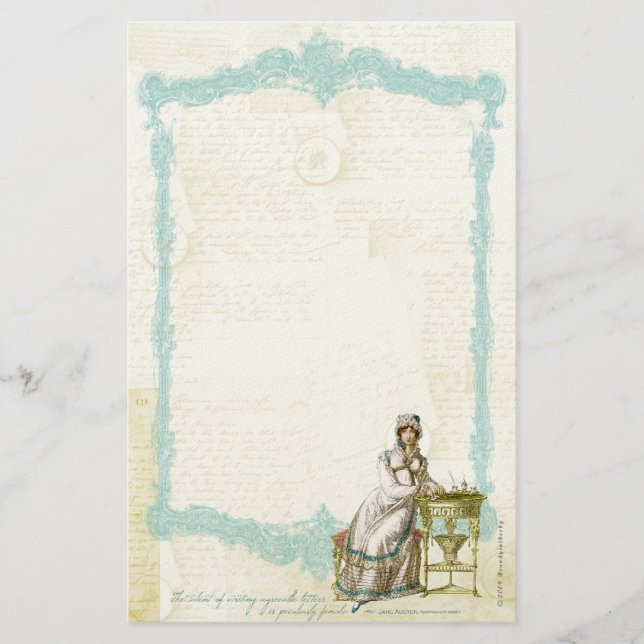 Jane Austen-Zitat-Briefpapier III Briefpapier (Vorderseite)