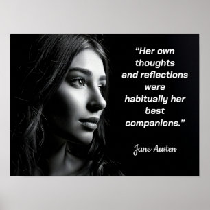 Jane Austen Zitat POSTER - Ihre Gedanken