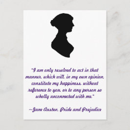 Jane Austen-Zitat-Postkarte Postkarte