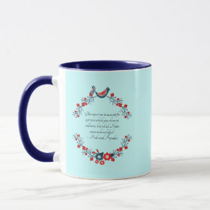 Jane-Austen-Zitat, Pride and Prejudice Floral Tasse
