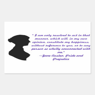 Jane Austen Zitat Sticker
