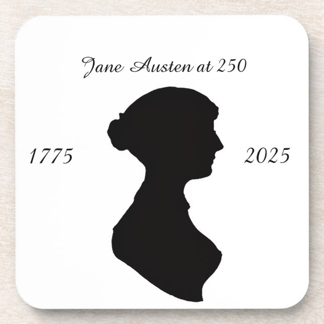 Jane Austen zum 250. Getränkeuntersetzer (Vorderseite)