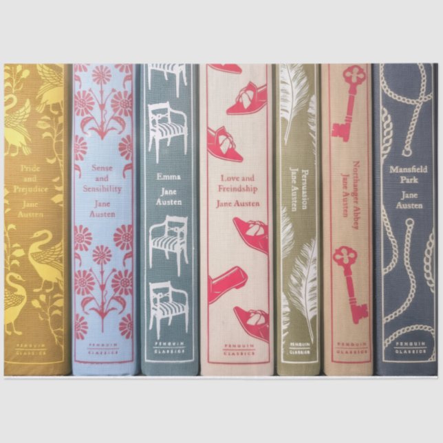 Jane Austen's books Seidenpapier (Vorderseite)