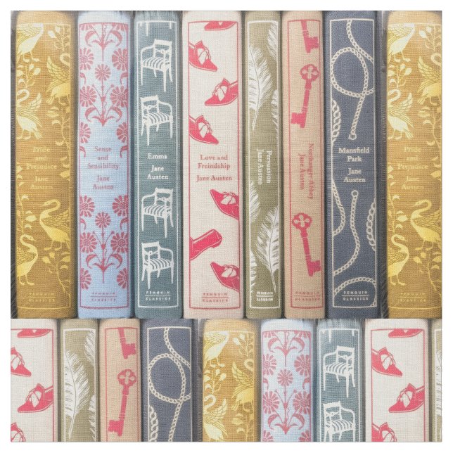 Jane Austen's books Stoff (Nahaufnahme)