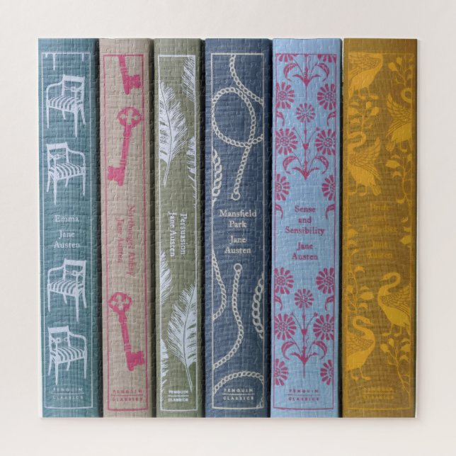 Jane Austens Bücher Puzzle (Vertikal)