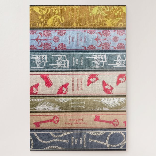 Jane Austens Bücher Puzzle (Vertikal)