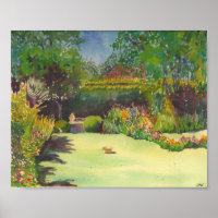 Jane Austen's Garden II Aquarelldruck