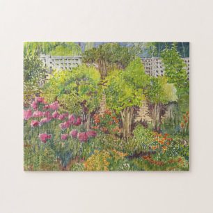 Jane Austens Garten-Aquarell-Puzzlespiel Puzzle