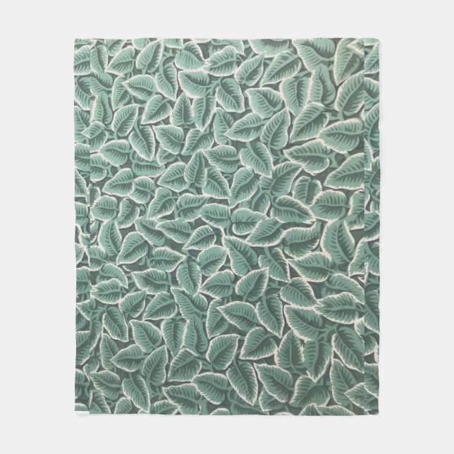 Jane Austen's Home Leaf Wallpaper Fleecedecke (Vorderseite)