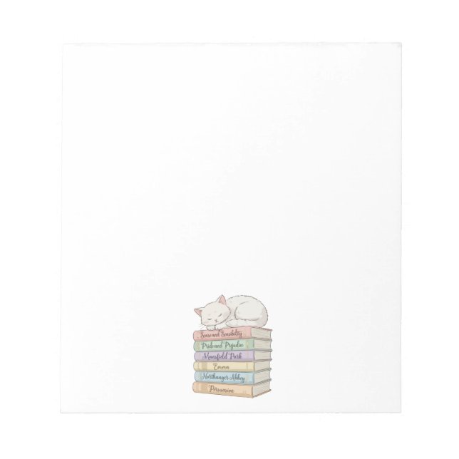 Jane Austens Romane IX Notizblock (Vorderseite)