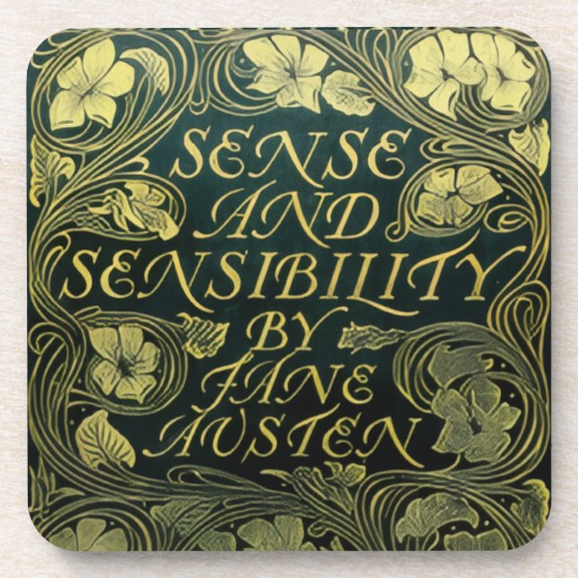 Jane Austen's "Sense and Sensibility"  Getränkeuntersetzer (Vorderseite)