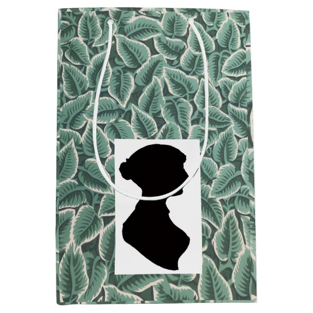 Jane Austen's Silhouette &  Home Wallpaper Mittlere Geschenktüte (Vorderseite)