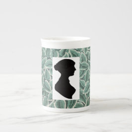 Jane Austens Silhouette & Home-Wandtapete Prozellantasse
