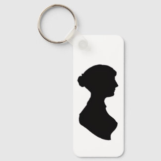 Jane Austen's Silhouette & quote on a  Keychain Schlüsselanhänger
