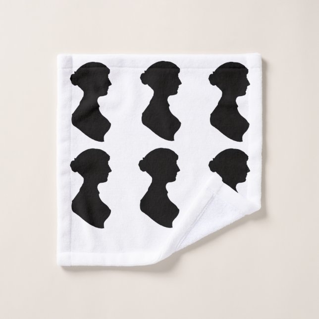 Jane Austen's silhouette Waschlappen (Waschlappen)