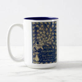 Jane Austenstolz-und -vorurteil-Pfau 1894 Zweifarbige Tasse