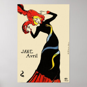 Jane Avril durch Toulouse Lautrec Poster