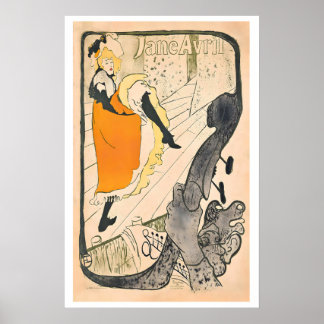 Jane Avril Moulin Rouge 1890er Jahre Vintage Poste Poster