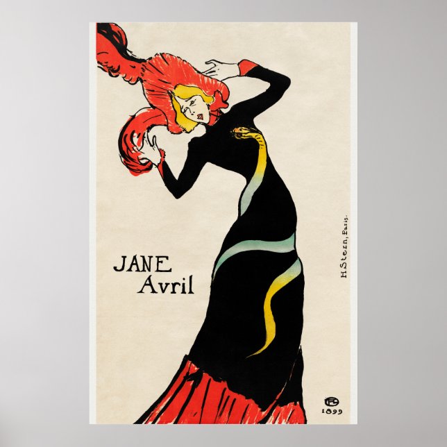 Jane Avril - Toulouse-Lautrec Poster (Vorne)